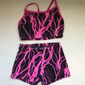 Motion wear Dance Set Adult Small Electric Pattern